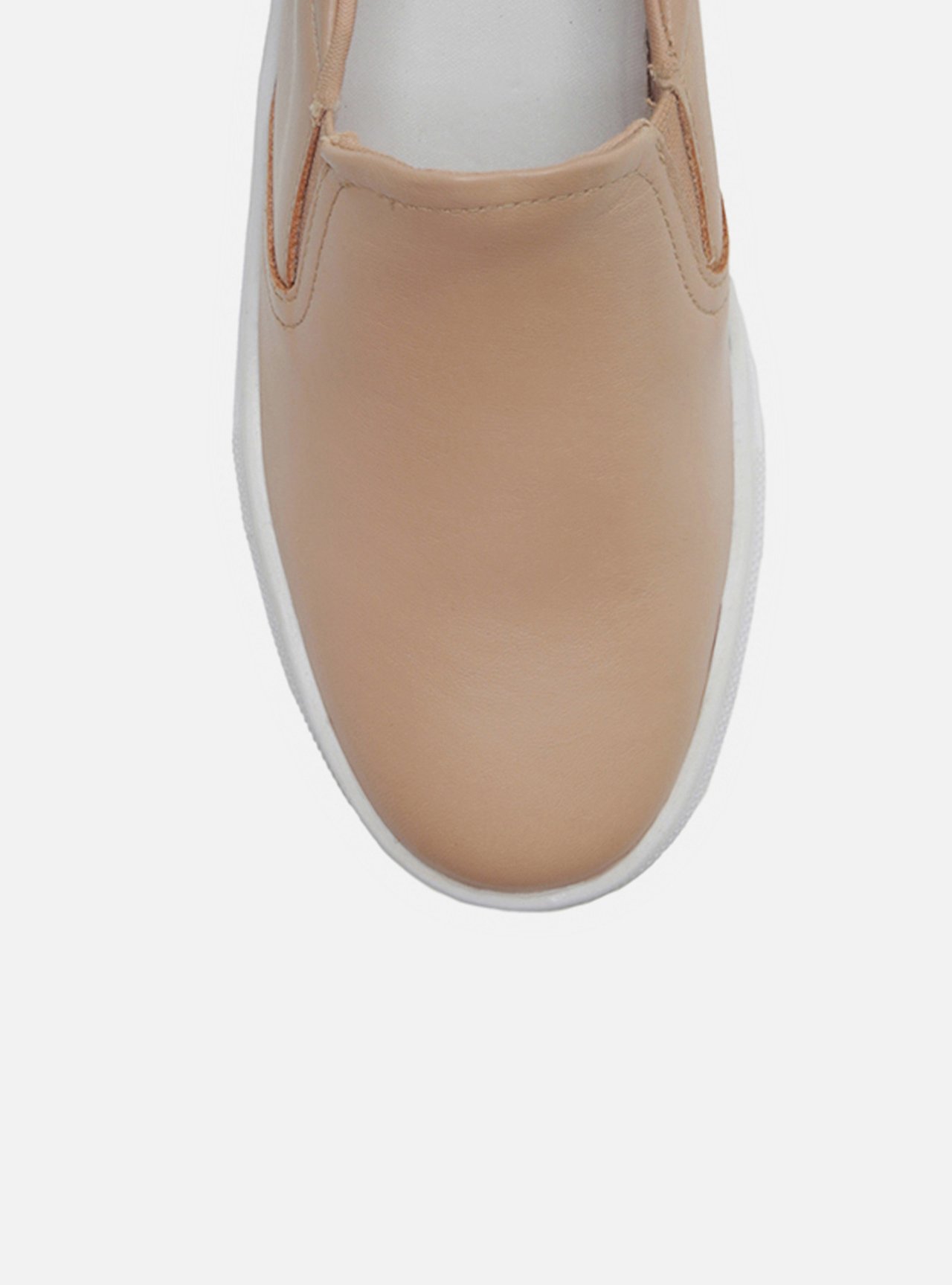 Tênis Slip On Flatform Elástico Nude — foto 5