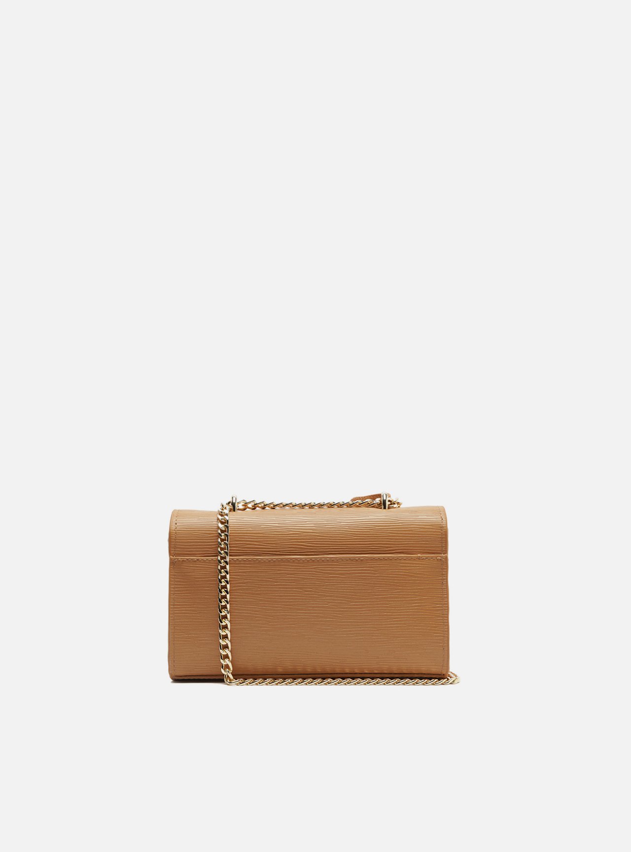 Bolsa Tiracolo Marrom Clara Couro Abraccio Pequena — foto 3