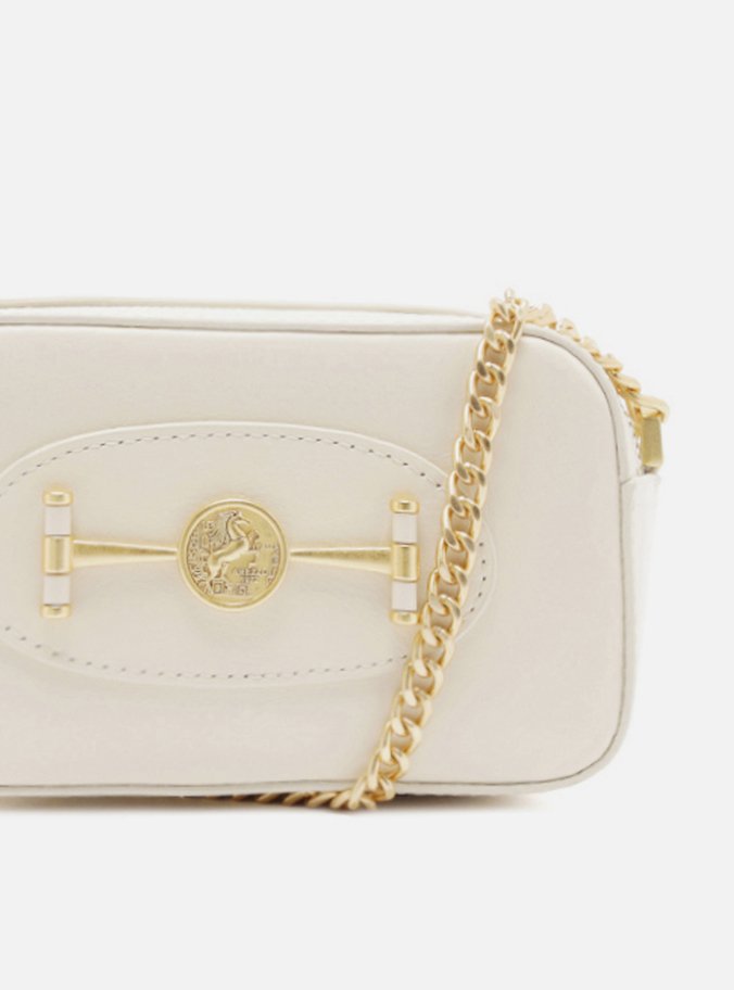 Bolsa Tiracolo Branca Couro  Pequena