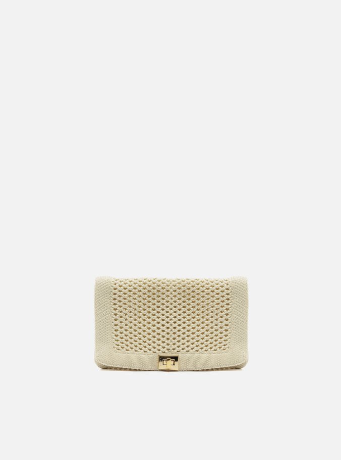 Bolsa Clutch Crochê Branco Pequena