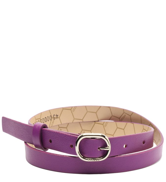 Cinto Roxo Couro Fino Graziella Pinto