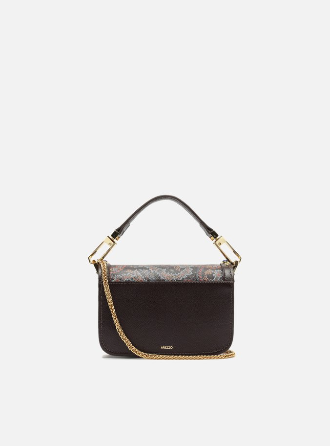 Bolsa Tiracolo Marrom Couro A001 Pequena Paisley
