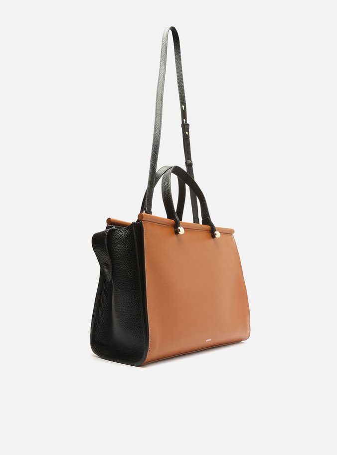Bolsa Shopping Marrom Couro Hailey Grande