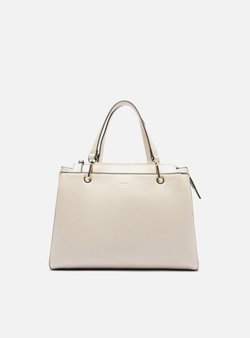 Arezzo — Bolsa Tote Off White Média Alças Metais