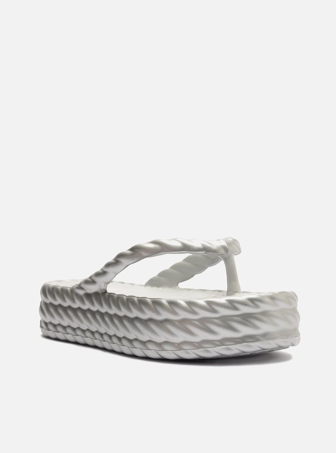 Sandália Prata Flatform Marrocos Mid