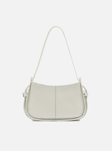 Arezzo — Bolsa Hobo Branca Couro Média