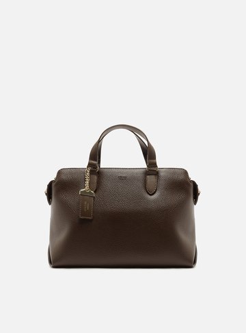 Arezzo — Bolsa Tote Marrom Média Corrente Dourada