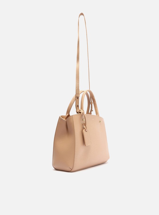 Bolsa Tote Nude Couro Bella Média True Sand