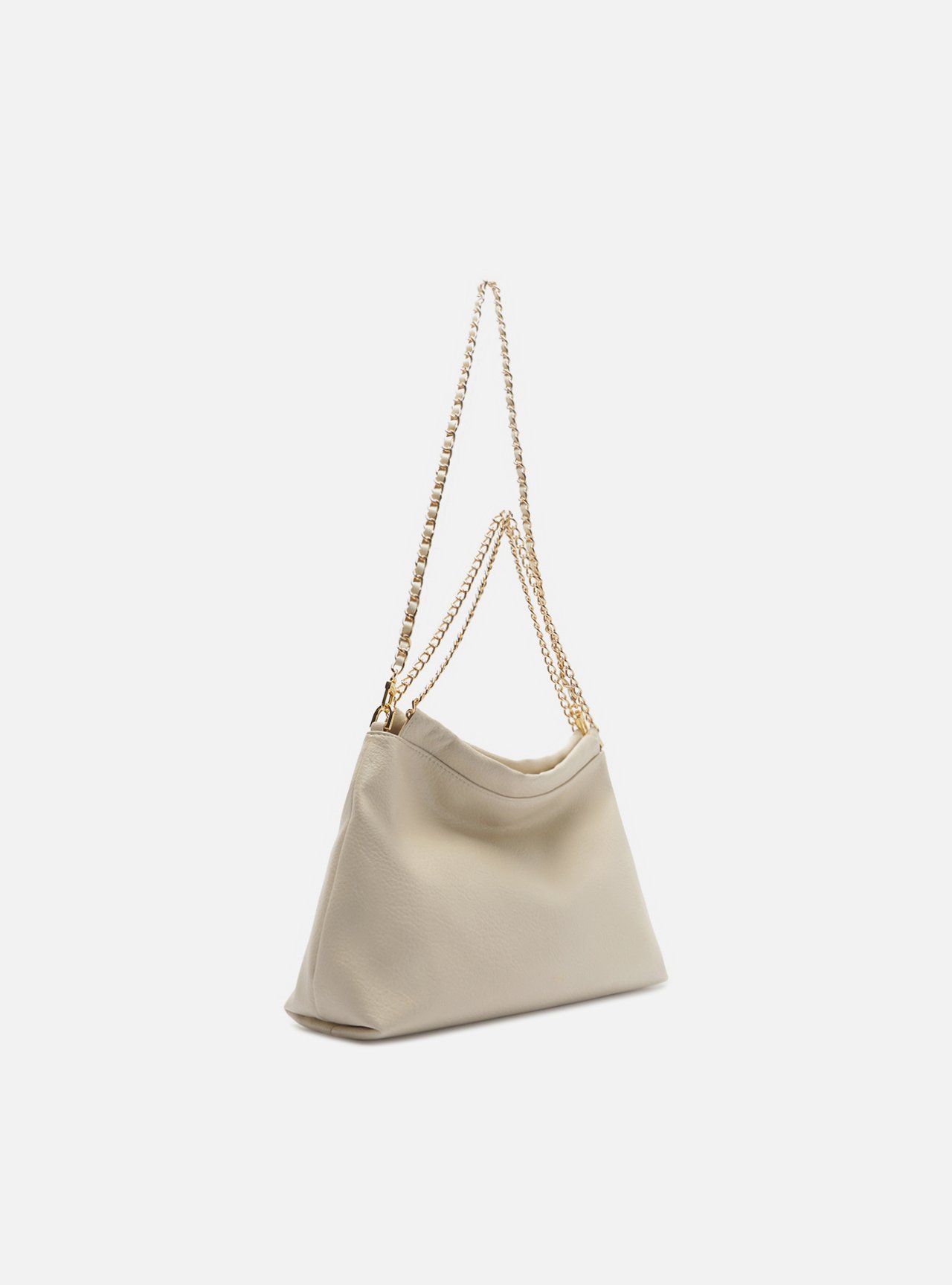 Bolsa Hobo Branca Média Alça Corrente — foto 5
