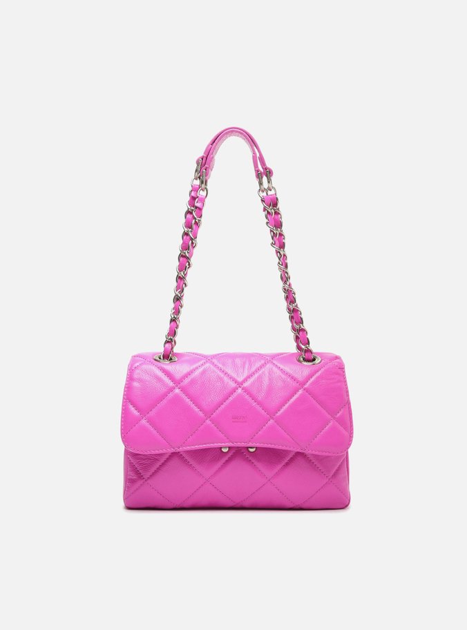 Bolsa Tiracolo Rosa Pink Couro Mizz Média
