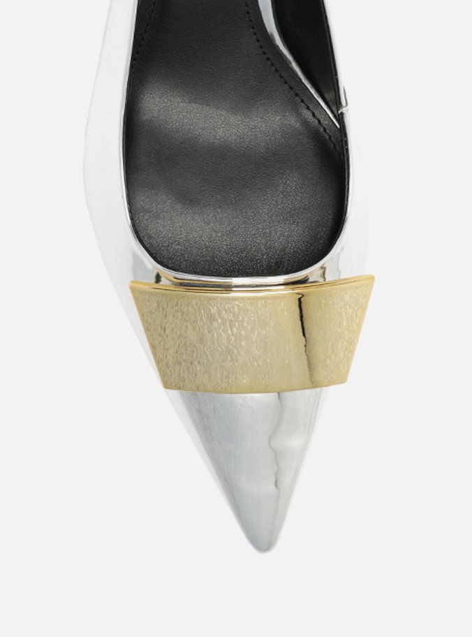 Scarpin Prata Bico Fino Slibcks