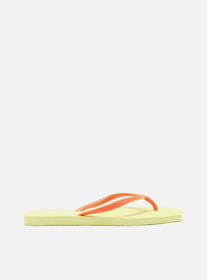 Chinelo de Dedo Multicolorido Square Tiras Laranjas