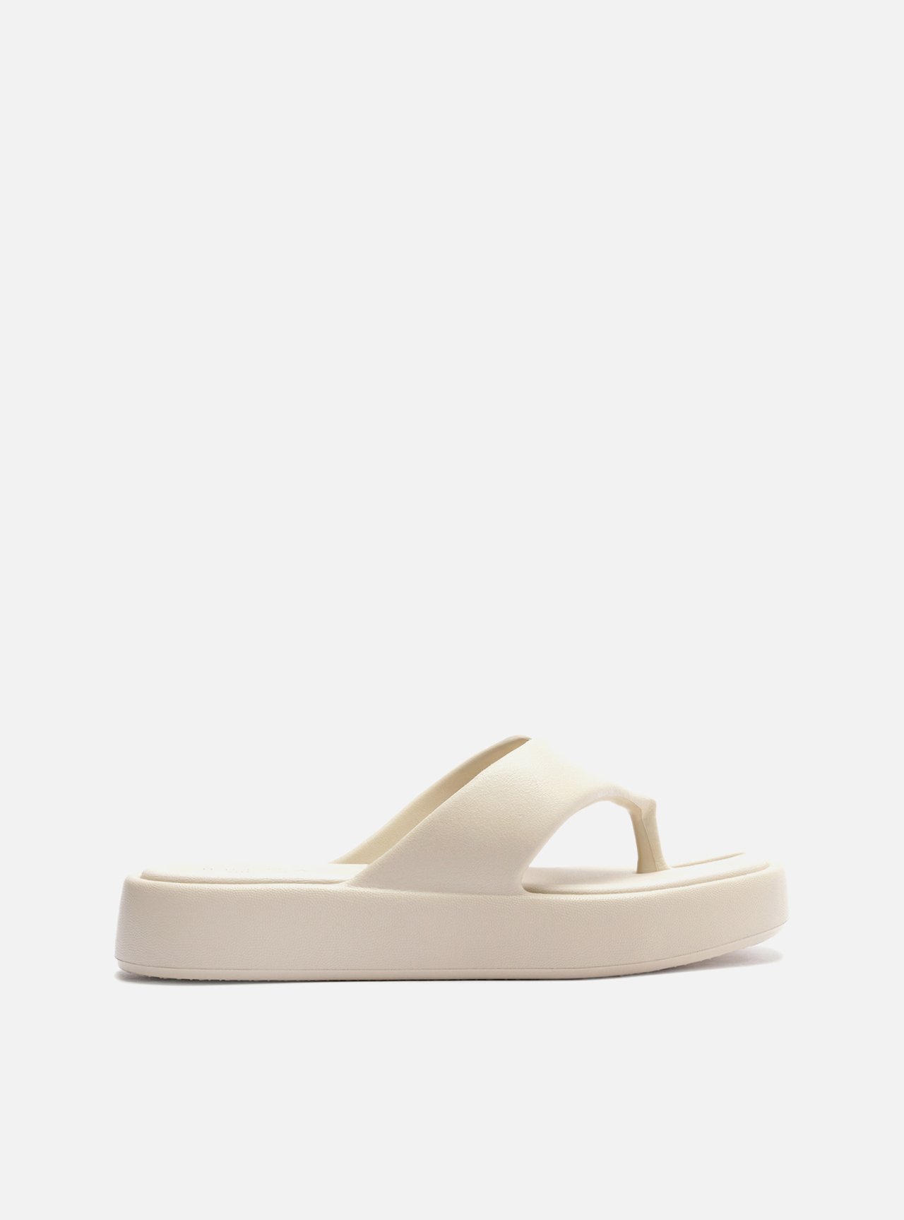 Sandália Branca Flatform Tira Larga — foto 1