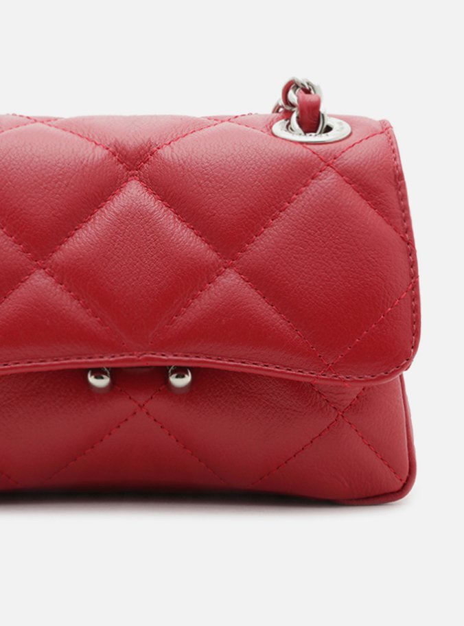 Bolsa Tiracolo Vermelha Couro Mizz Pequena