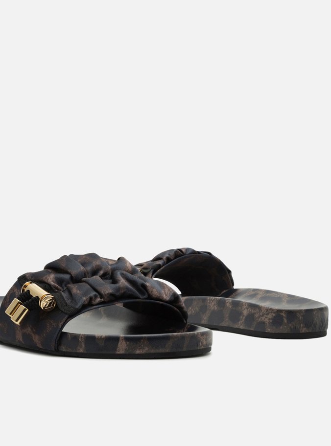 Sandália Rasteira Animal Print 
