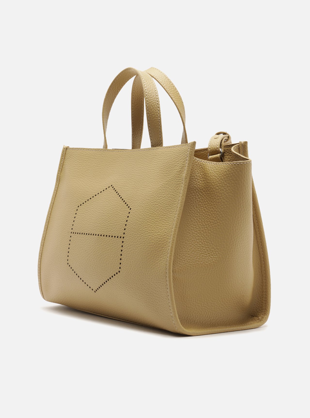 Bolsa Tote Marrom Grande Logo Perfurado — foto 2