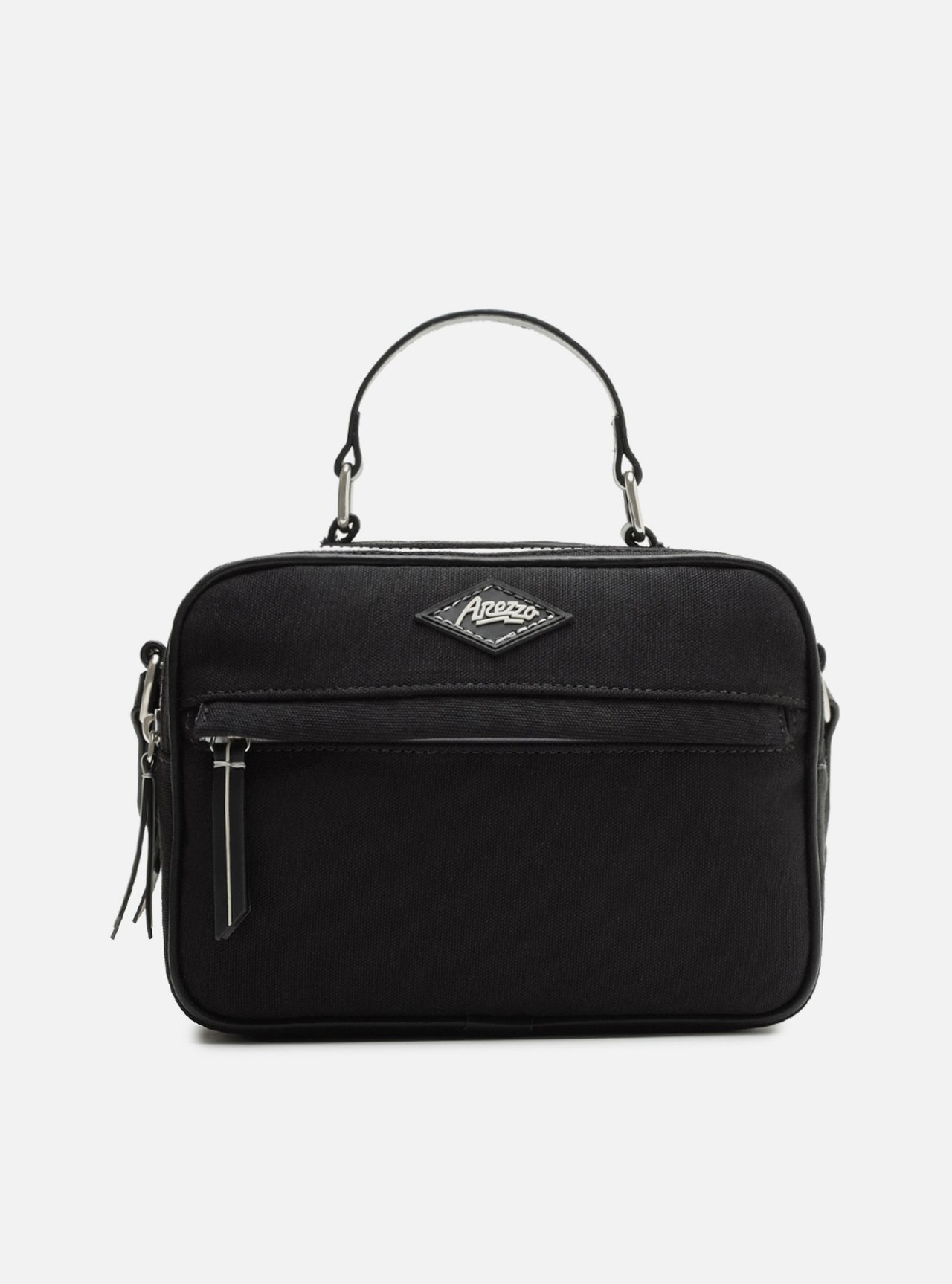 Bolsa Tiracolo Preta Lona ZZ Play Média | Arezzo