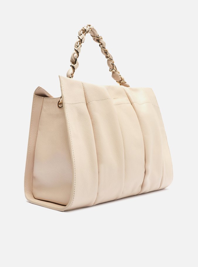 Bolsa Tote Branca Couro Milano Grande