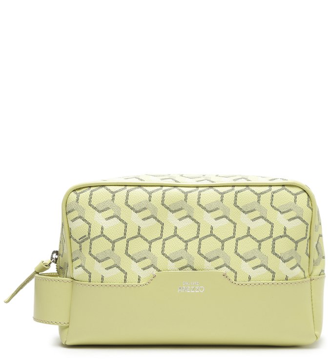 Necessaire Verde Couro Bee.ZZ Colore Média