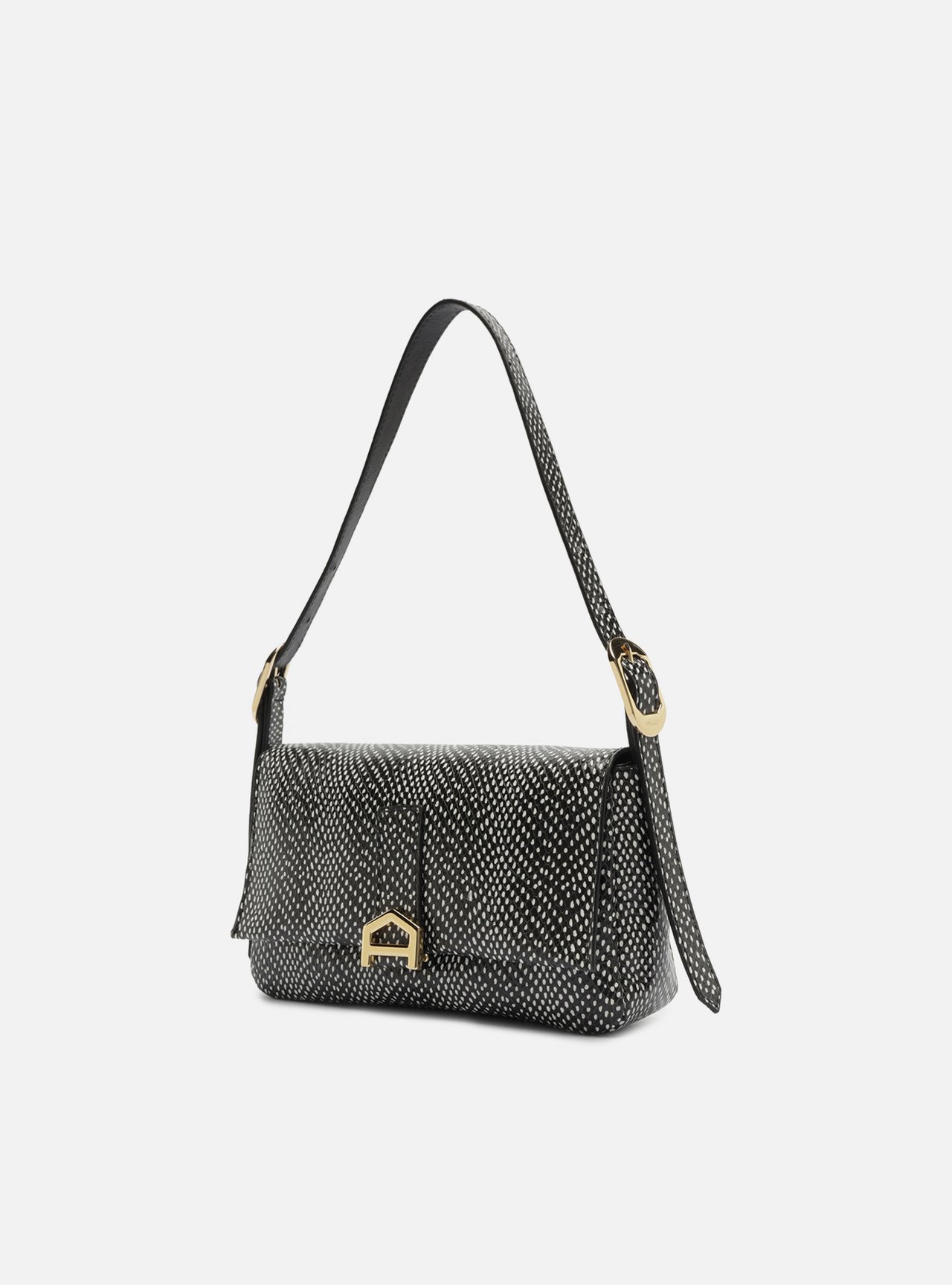 Bolsa Tiracolo Animal Print Couro Média Metais — foto 2