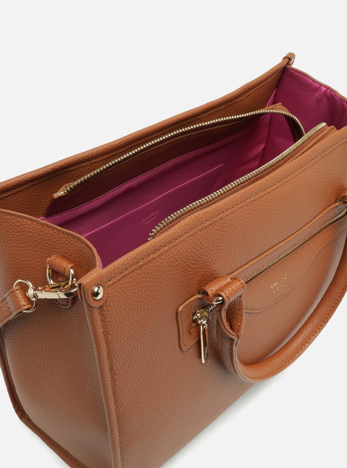 Bolsa Tote Marrom Zíper