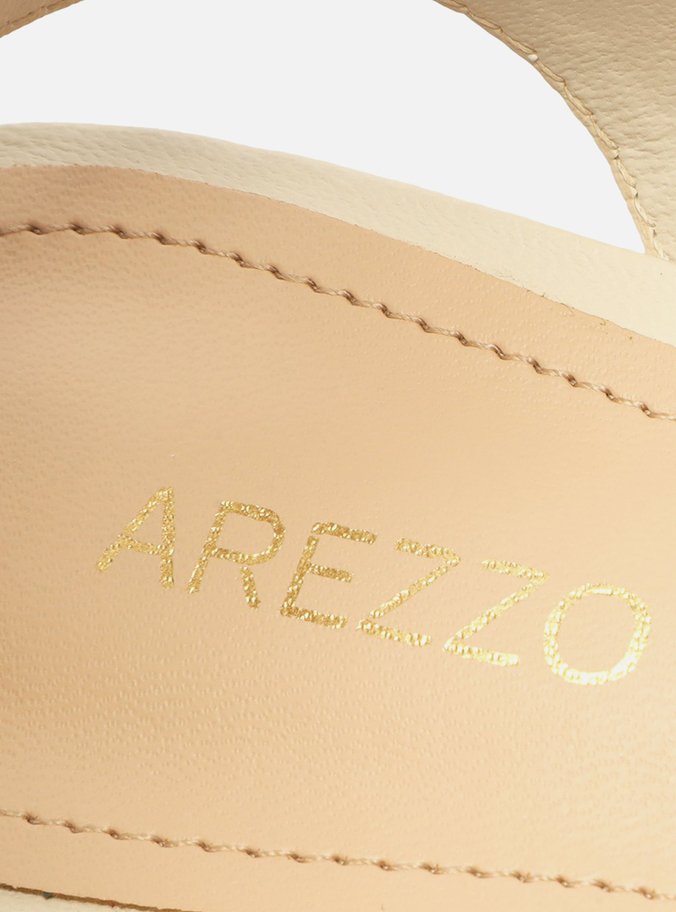 Sandália Off-White Couro Rasteira Lace Up