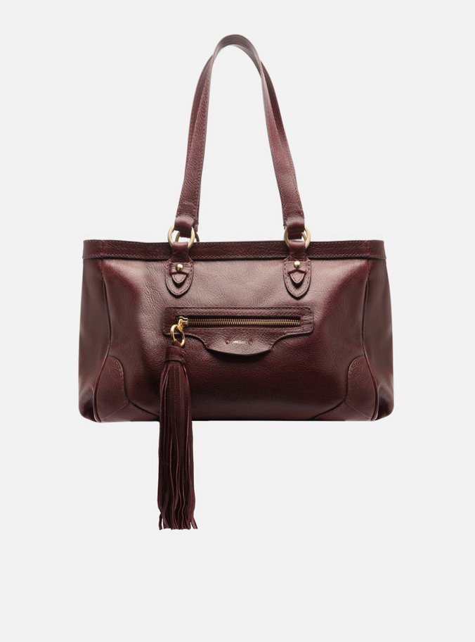 Bolsa Shopping Bordô Couro Grande Barbicacho