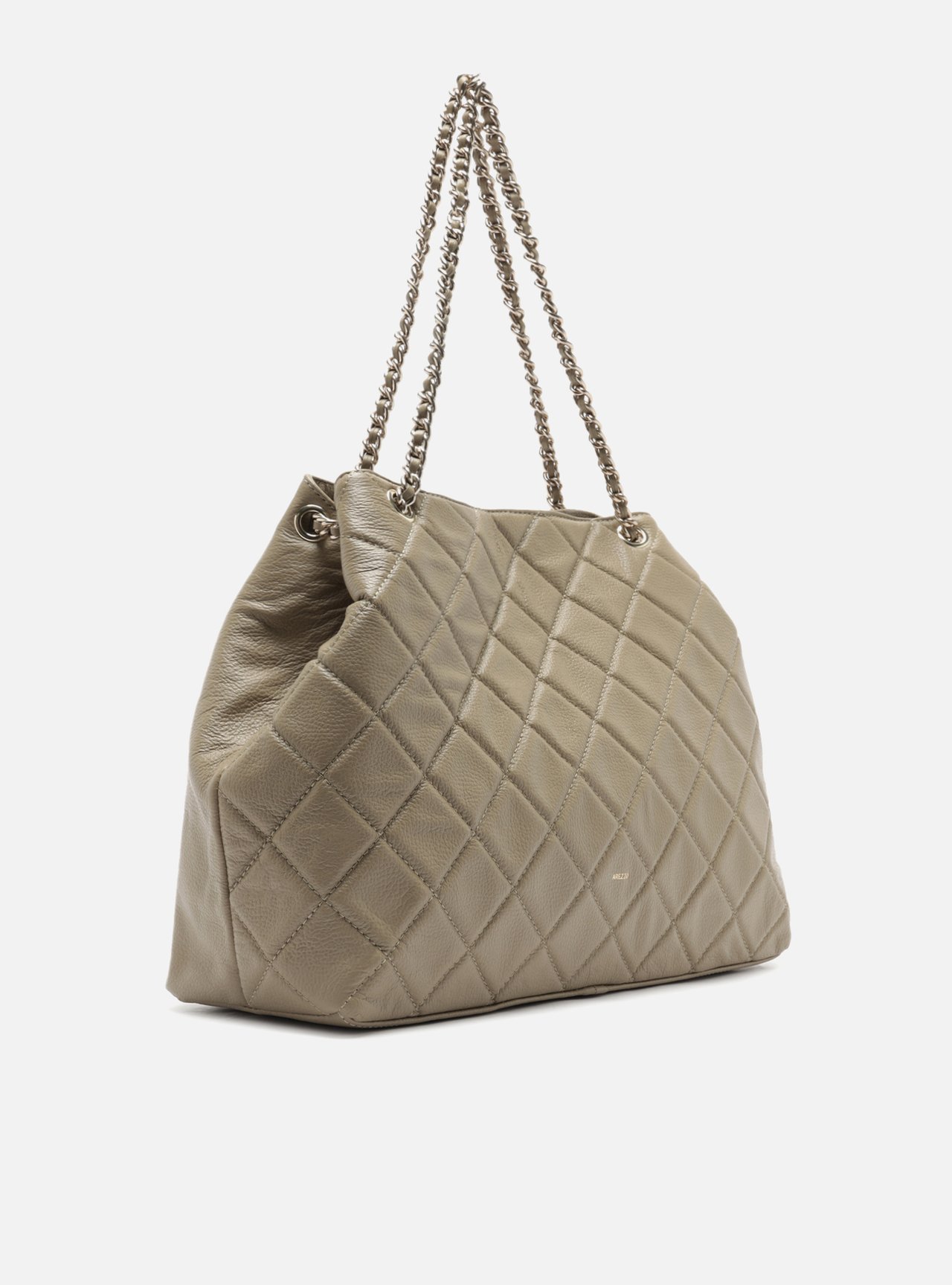Bolsa Tote Cinza Couro Matelassê Gab Grande — foto 5