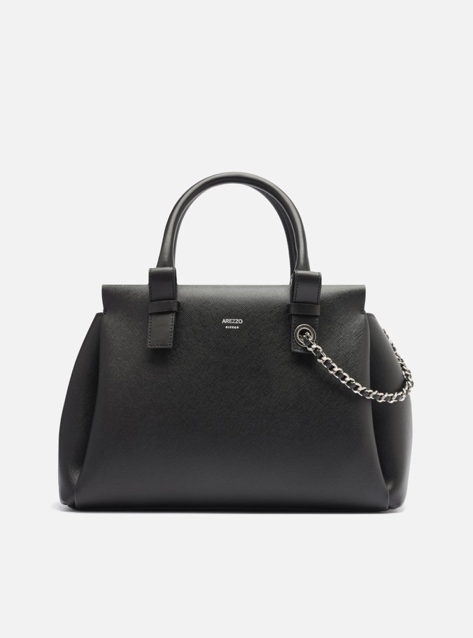 Bolsa Tote Preta Grande Corrente Extra