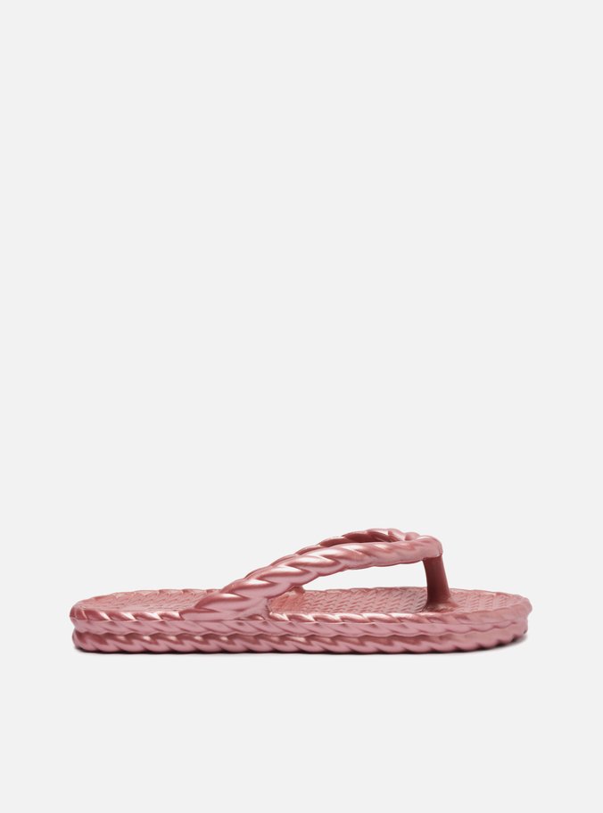 Chinelo de Dedo Rosa Metalizado Marrocos Brizza