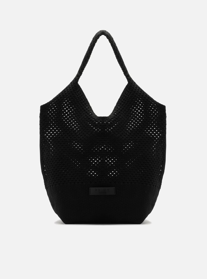 Bolsa Shopping Marrom Crochê Paulina Grande