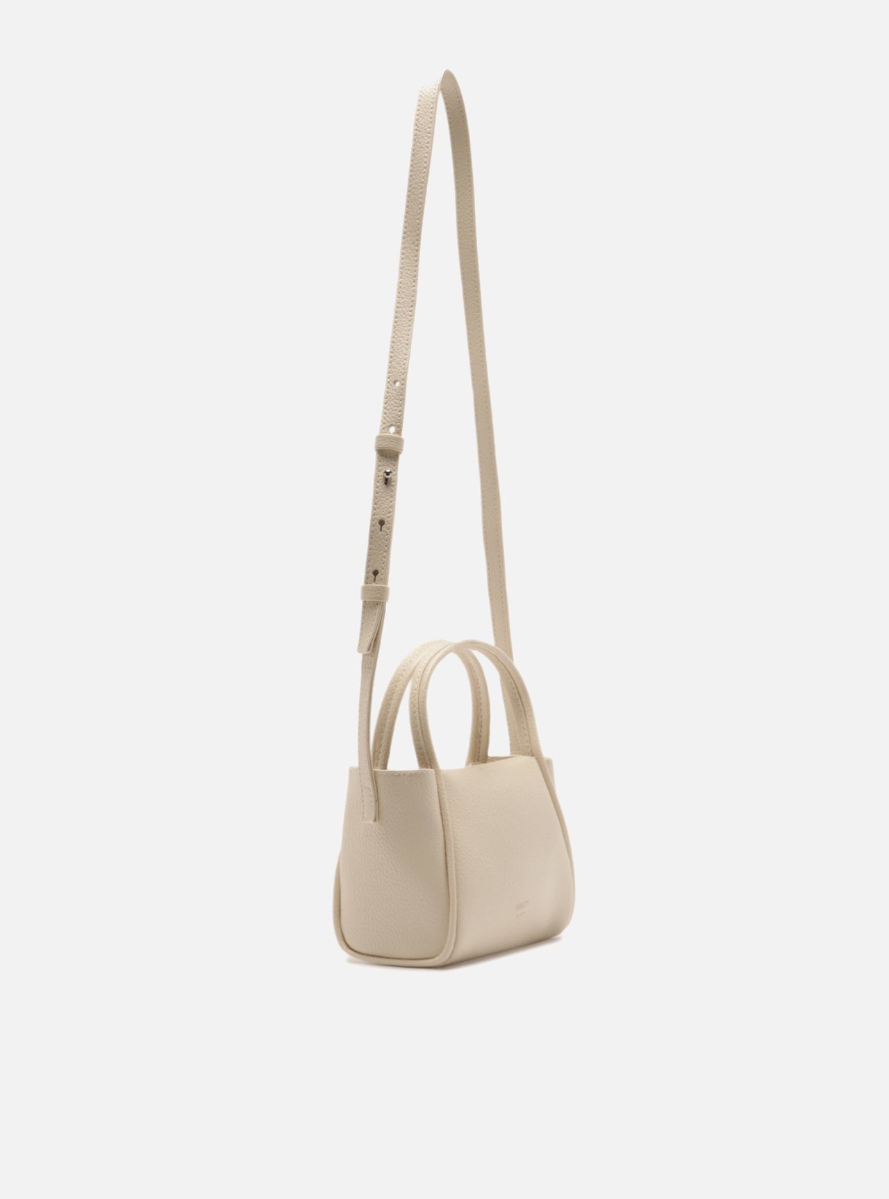 Bolsa Tote Off White Pequena Granulada — foto 5