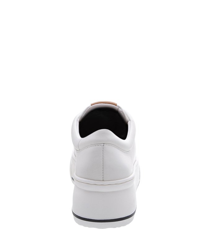 Tênis Nappa Elástico Bianco e Preto