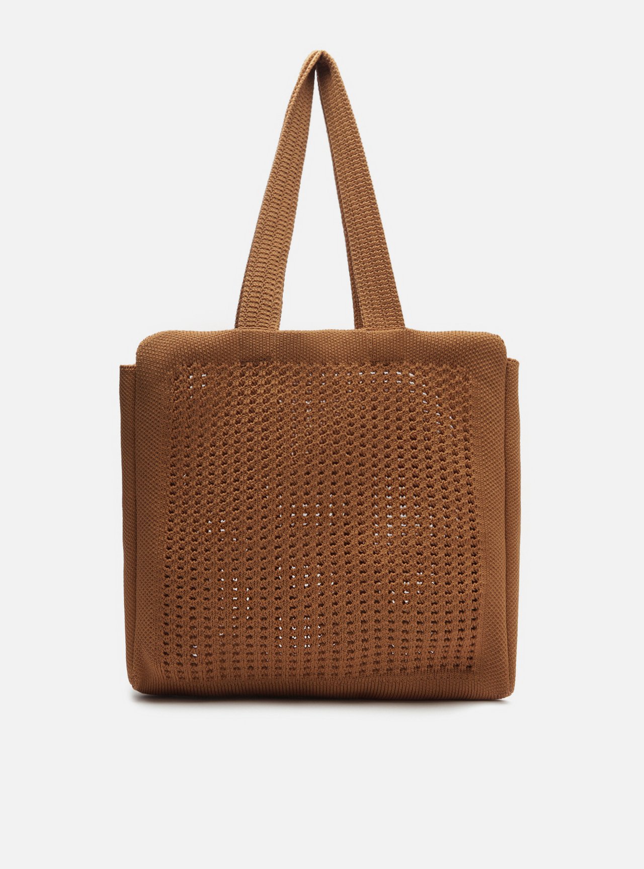 Bolsa Shopping Caramelo Crochê Mônaco Grande — foto 3