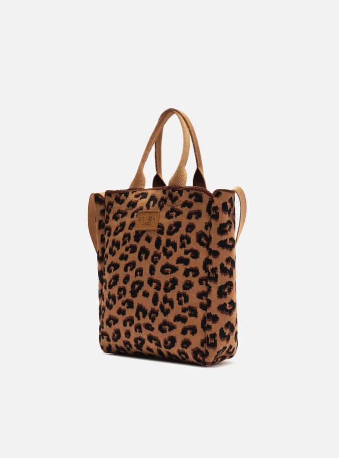 Bolsa Shopping Animal Print Crochê Mônaco Pequena