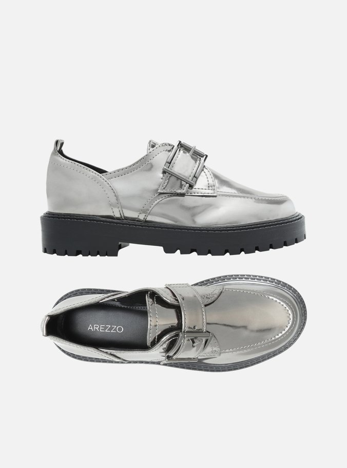Mocassim Prata Tratorado Fivela Harper