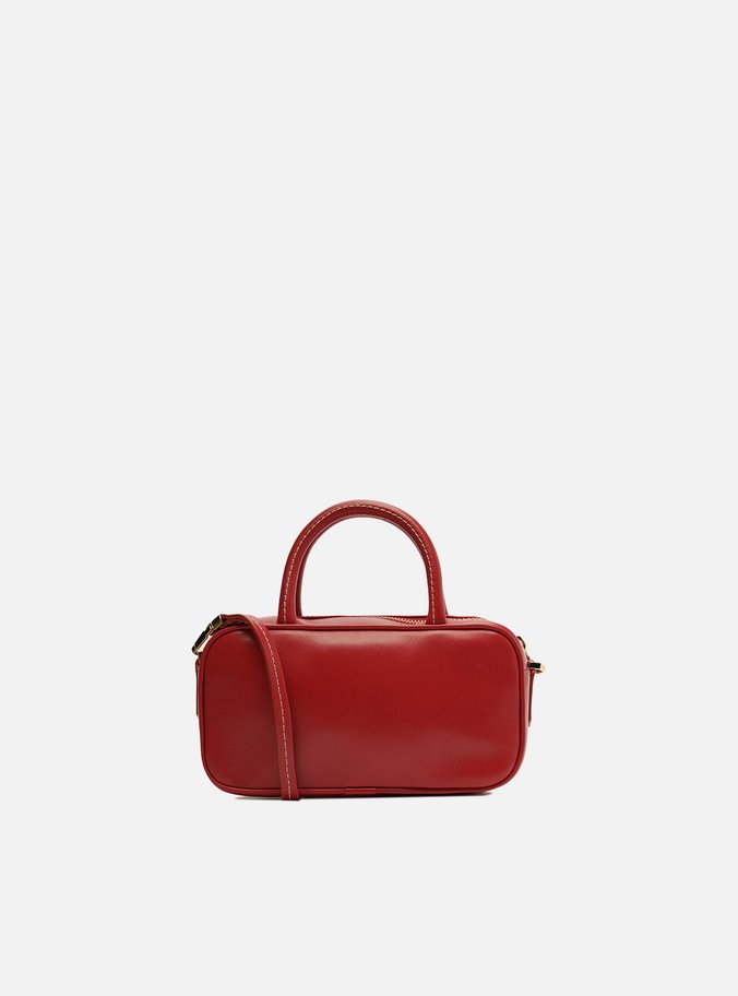 Bolsa Tiracolo Vermelha Couro Bead ZZ Pequena