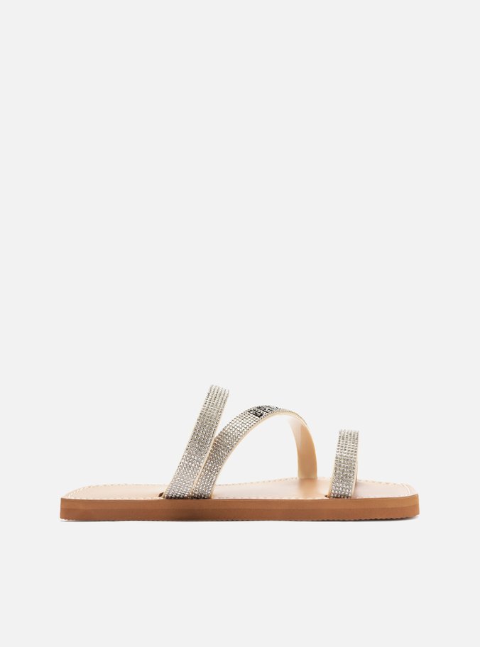 Sandália Off-White Salto Rasteiro