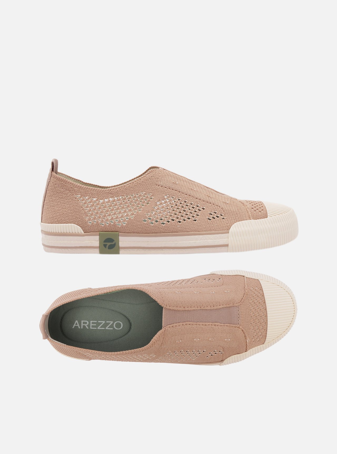 Tênis Slip On Rosa Knit Elástico Alme — foto 5