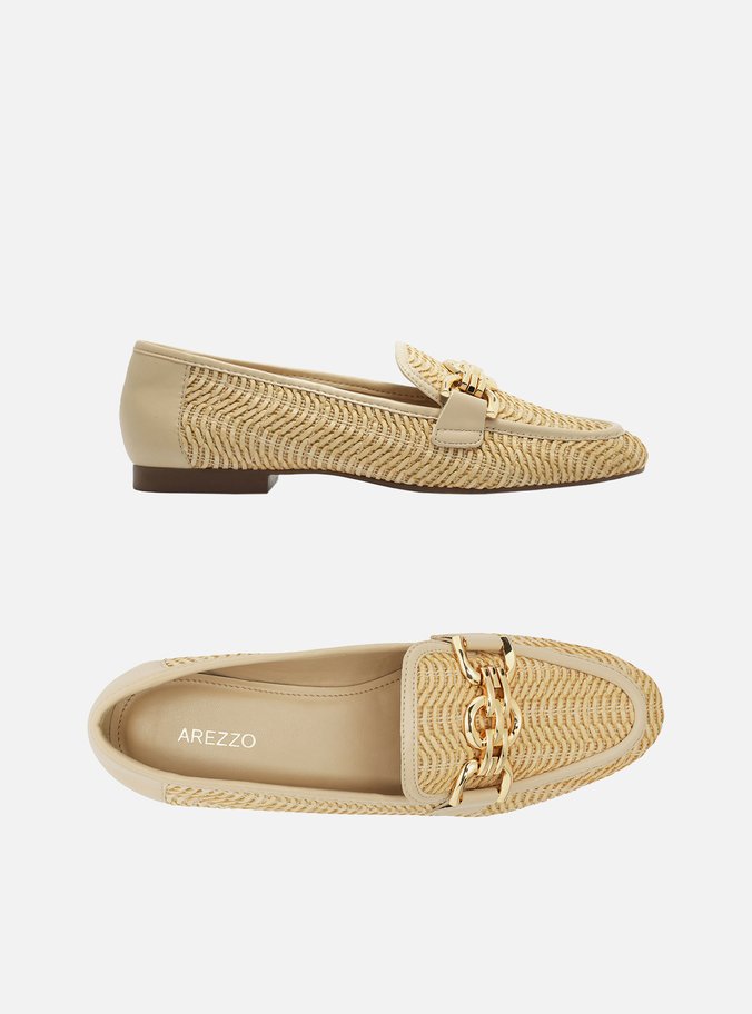 Mocassim Nude Tramado Metal Elos