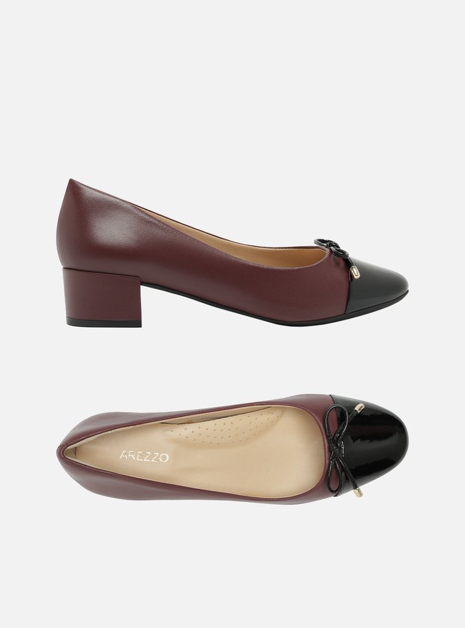 Scarpin Multineutro Couro Salto Baixo Laço Soft