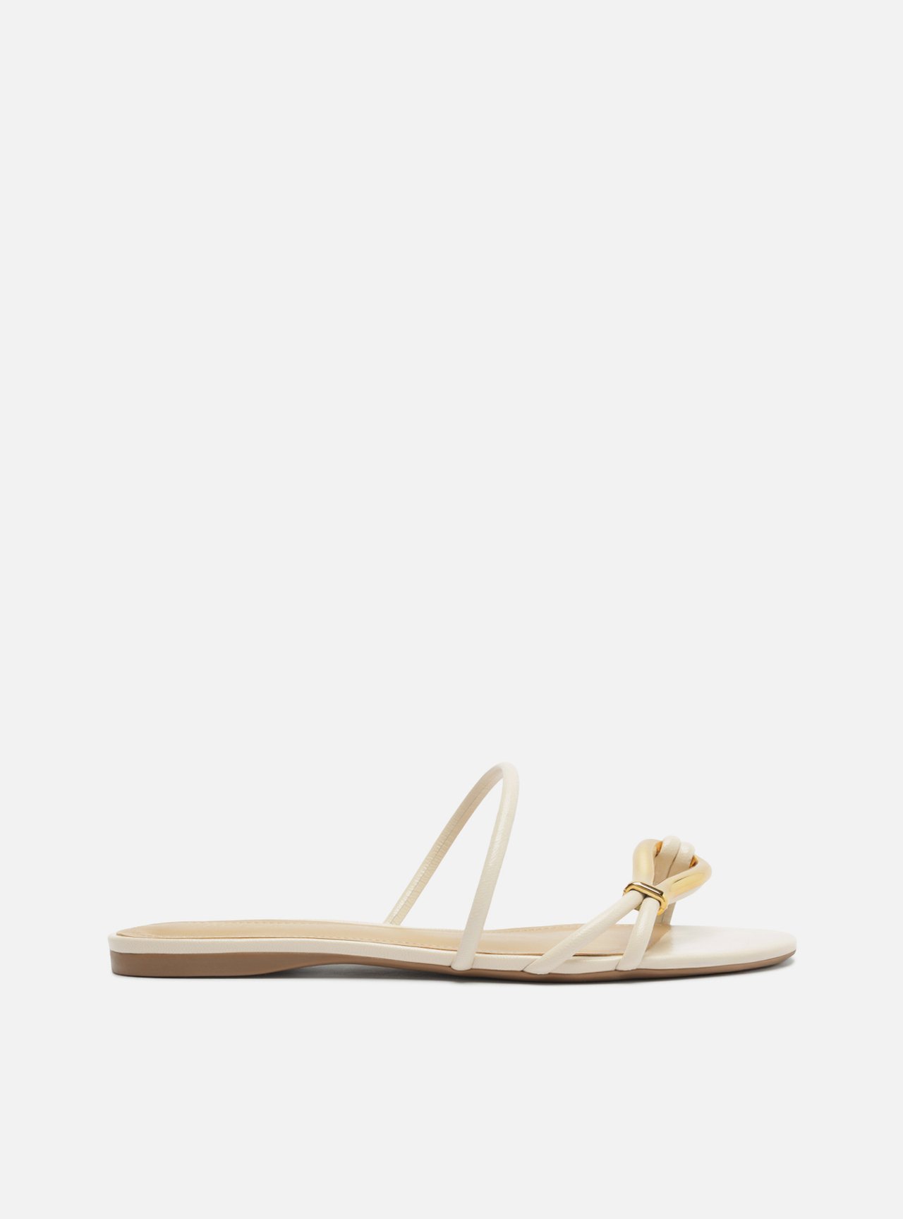 Sandália Rasteira Off-White Bico Redondo — foto 1