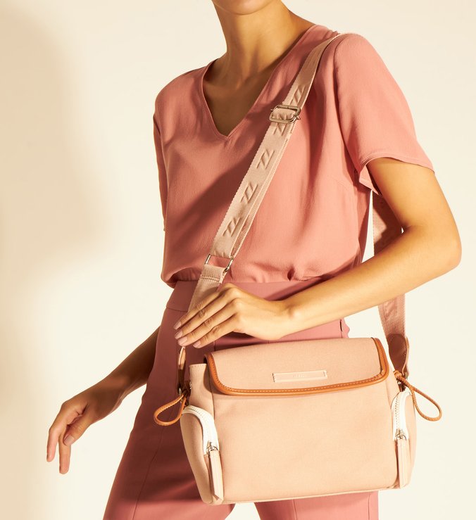 Bolsa Bucket Rosa Lona ZZ Soul Média