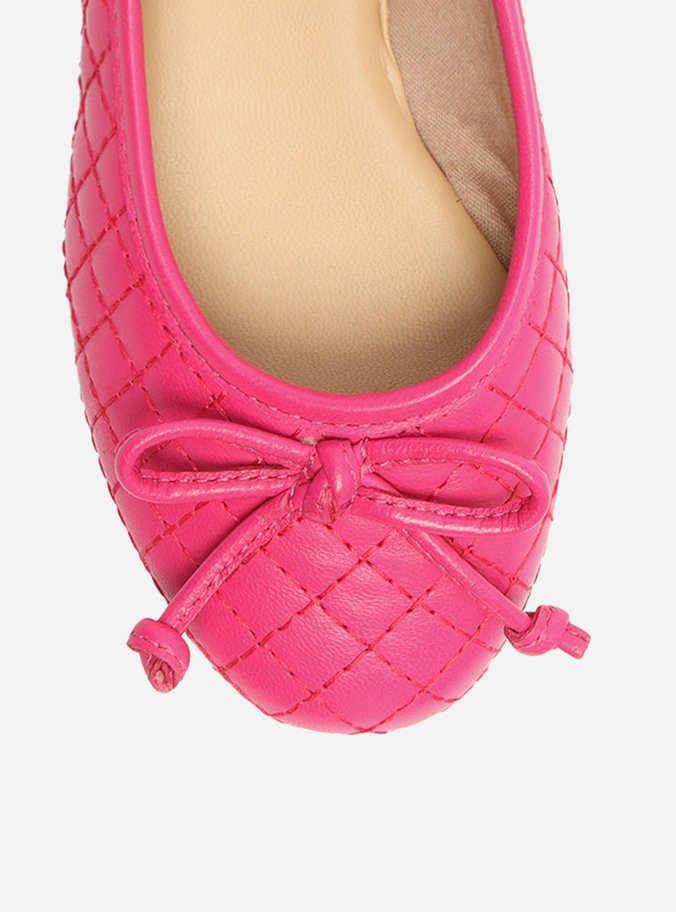 Sapatilha Infantil Rosa Matelassê Bico Redondo