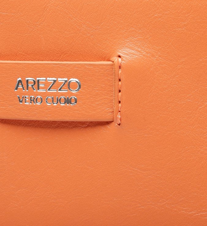 Bolsa Tiracolo Laranja Couro Estruturada Fresh Páprica