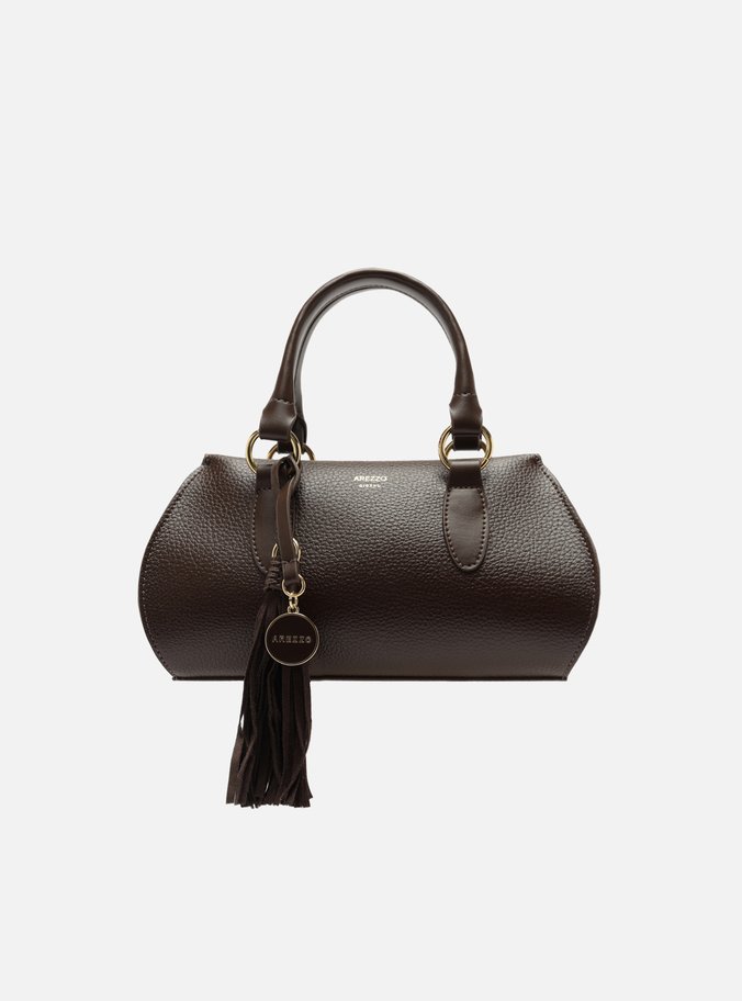 Bolsa Tote Marrom Média Bag Charm Duplo