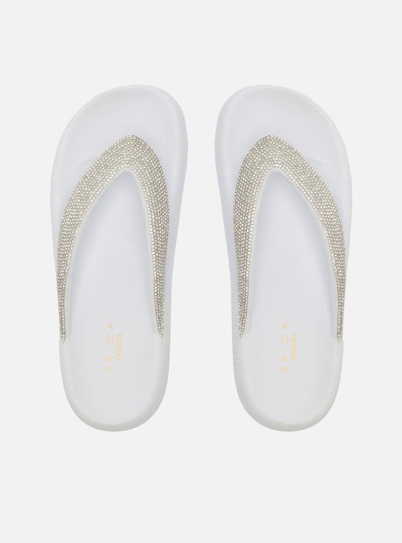 Chinelo de Dedo Branco Kioto Strass — foto 1