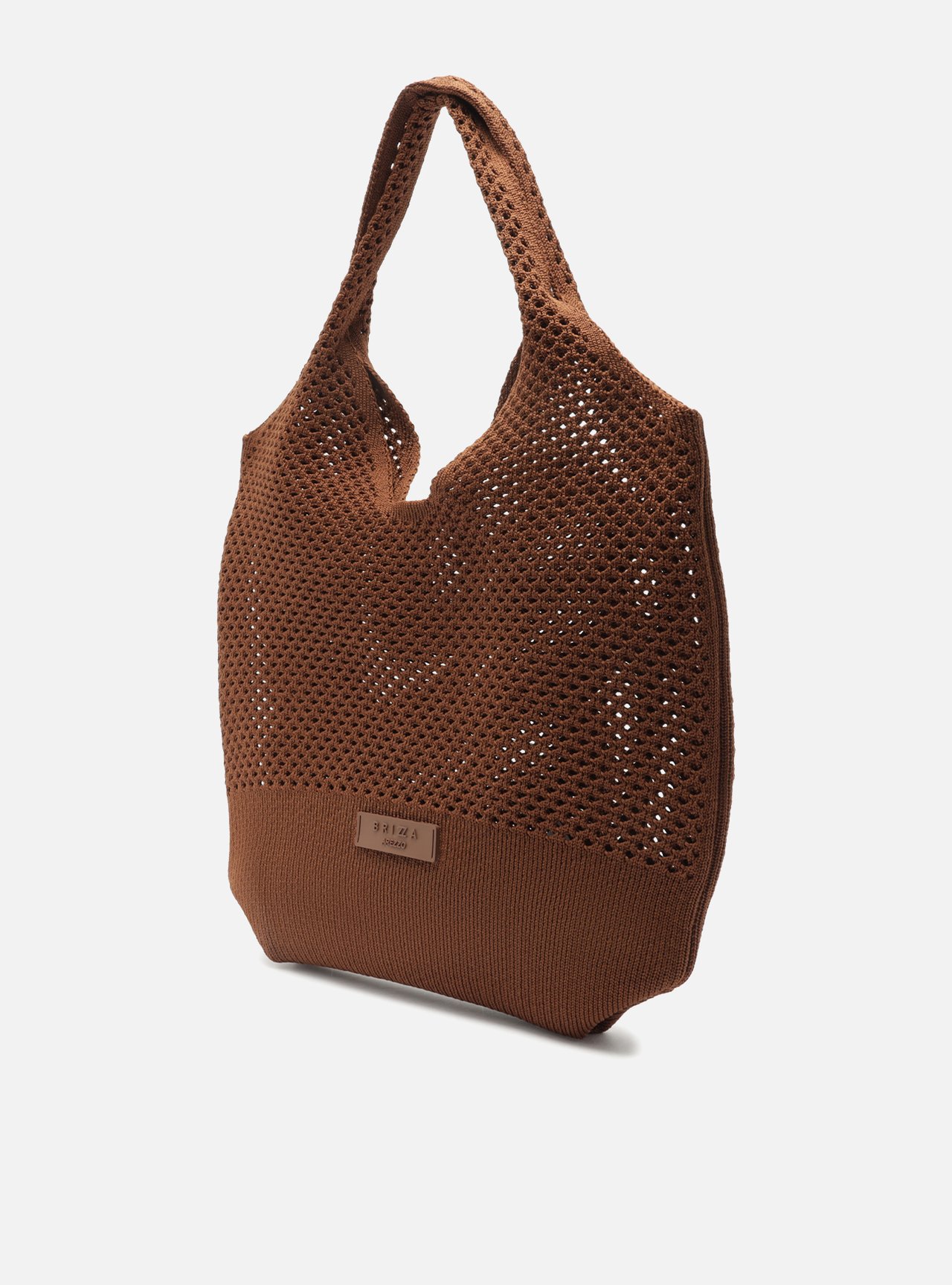 Bolsa Shopping Marrom Knit Média Brizza — foto 2