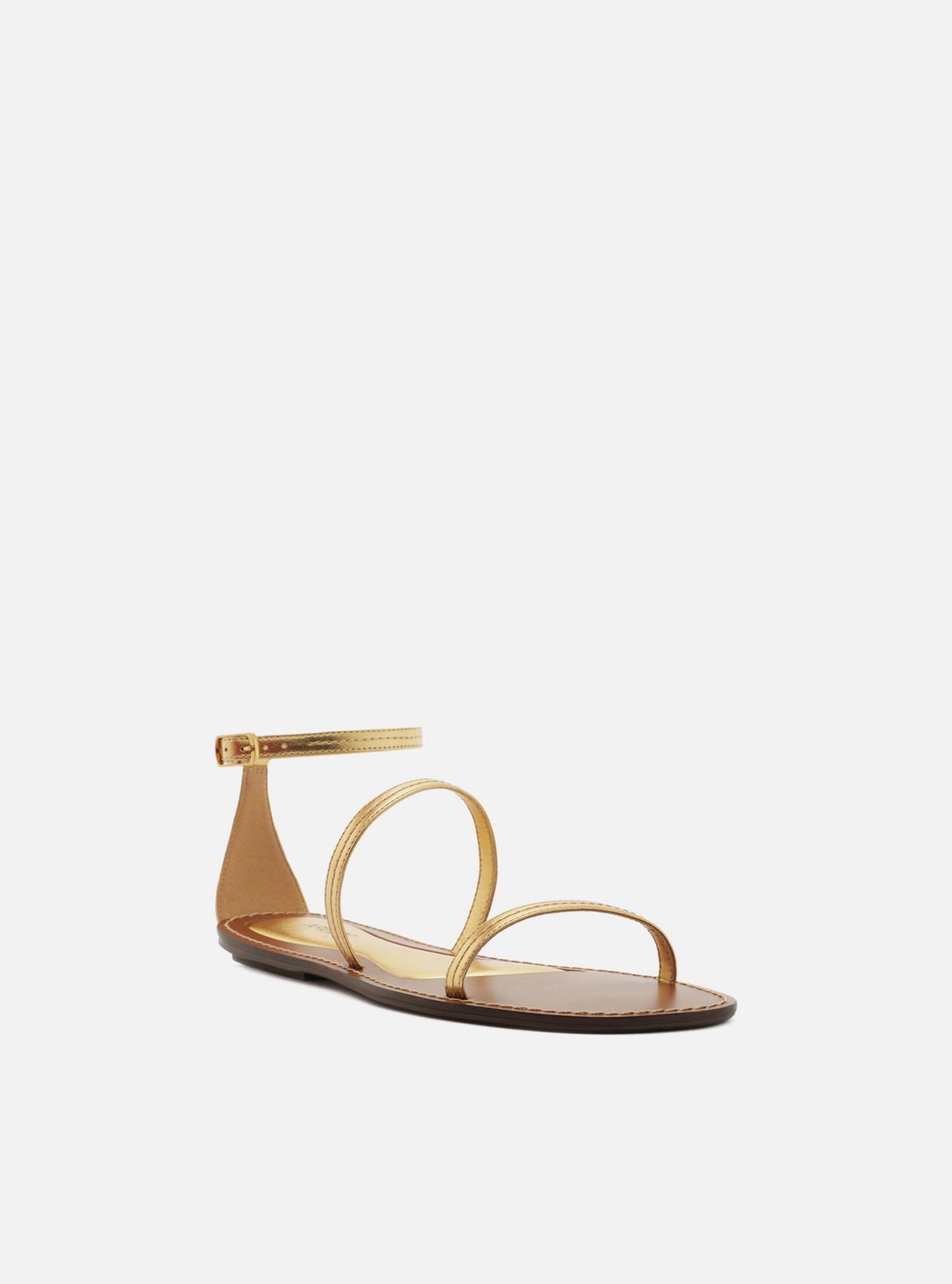 Sandália Rasteira Dourada Fivela — foto 2