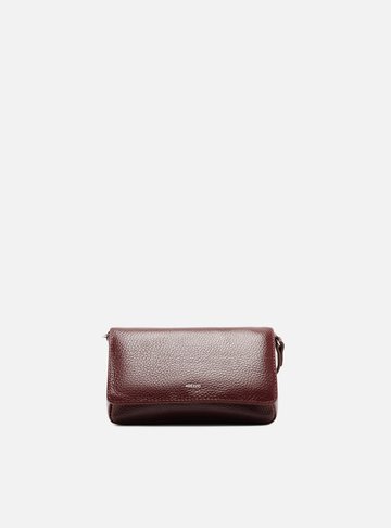 Bolsa Tiracolo Vermelha Couro Pequena Retangular